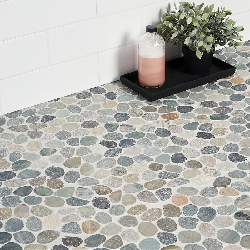 Pebble Tile The Home Guide, Flat Pebble Tile Shower Floor